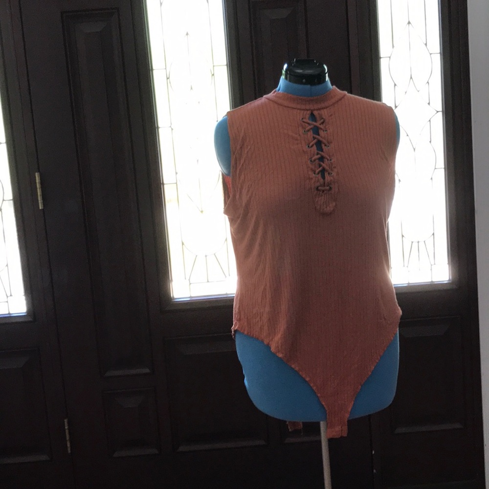 Charlotte Russe lace front body suit nwot washed